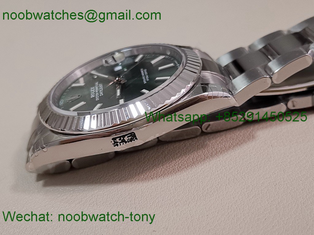 Replica Rolex DateJust 41mm 126334 V2 VSF 1:1 Best SuperClone Mint Green Dial Oyster DD3235