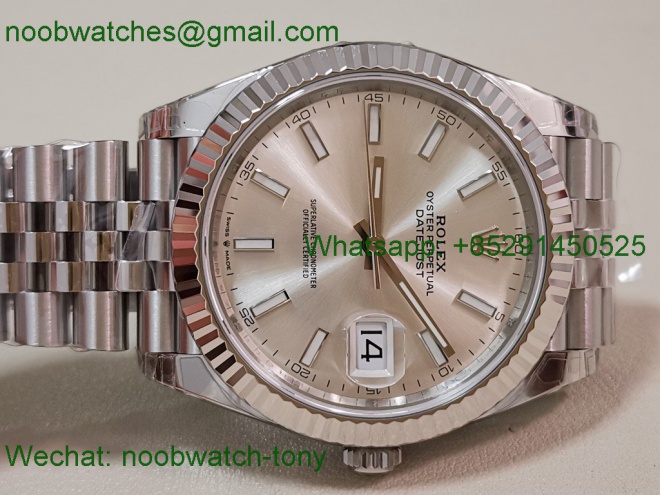 Replica Rolex DateJust 41mm 126334 V2 VSF 1:1 Best SuperClone Silver Dial Julibee DD3235