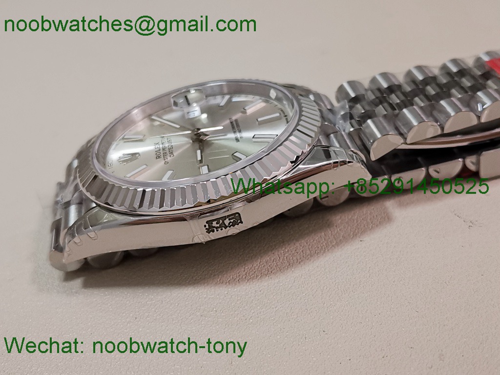 Replica Rolex DateJust 41mm 126334 V2 VSF 1:1 Best SuperClone Silver Dial Julibee DD3235