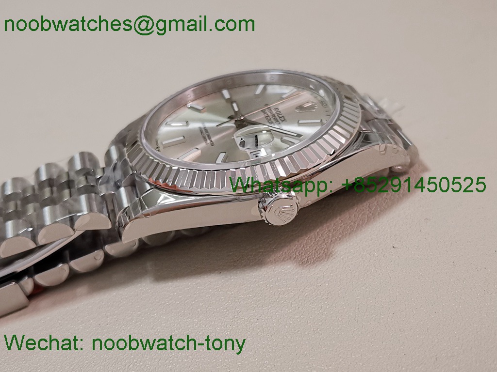Replica Rolex DateJust 41mm 126334 V2 VSF 1:1 Best SuperClone Silver Dial Julibee DD3235