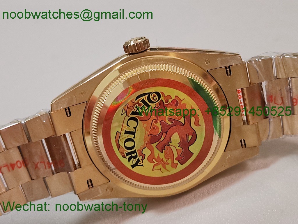 Replica Rolex DayDate 128238 Heavy Gain Weight Yellow Gold QF 1:1 Best Golden Dial President Bracelet A2836