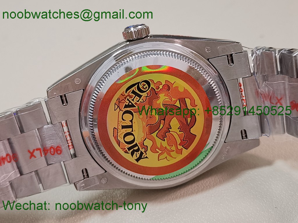 Replica Rolex Day Date 128239 Gain Weight Heavy QF 1:1 Best SuperClone Pink Diamond Dial Markers President Bracelet