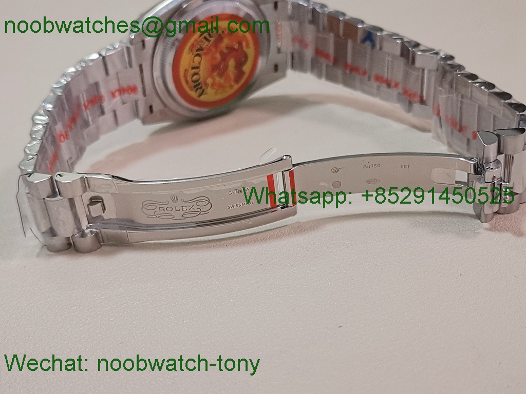 Replica Rolex Day Date 128239 Gain Weight Heavy QF 1:1 Best SuperClone Pink Diamond Dial Markers President Bracelet