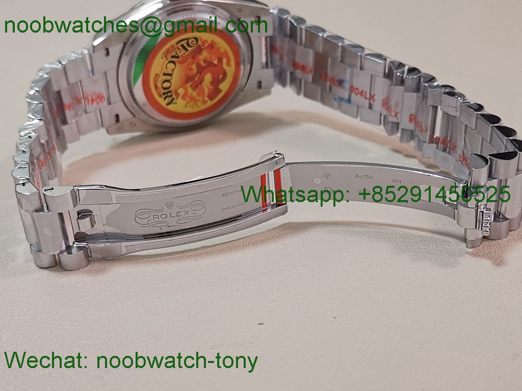 Replica Rolex Day Date 128239 Gain Weight Heavy QF 1:1 Best SuperClone Diamond Rainbow Dial President Bracelet