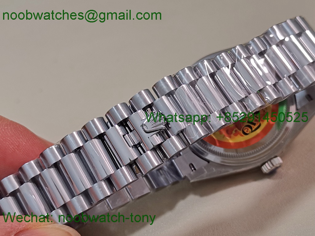 Replica Rolex Day Date 128239 Gain Weight Heavy QF 1:1 Best SuperClone Diamond Rainbow Dial President Bracelet