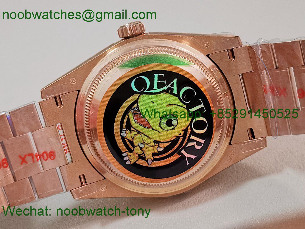 Replica Rolex DayDate 128238 Heavy Gain Weight Rose Gold QF 1:1 Best Diamond Rainbow Dial President