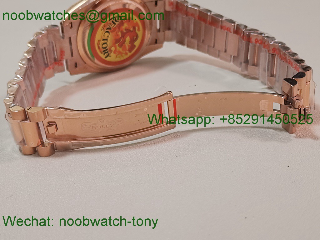 Replica Rolex DayDate 128235 Heavy Gain Weight Rose Gold QF 1:1 Best SuperClone RG Dial President 
