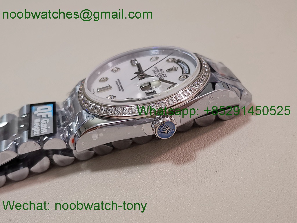 Replica Rolex Day Date 128239 Gain Weight Heavy QF 1:1 Best SuperClone MOP Dial President Bracelet