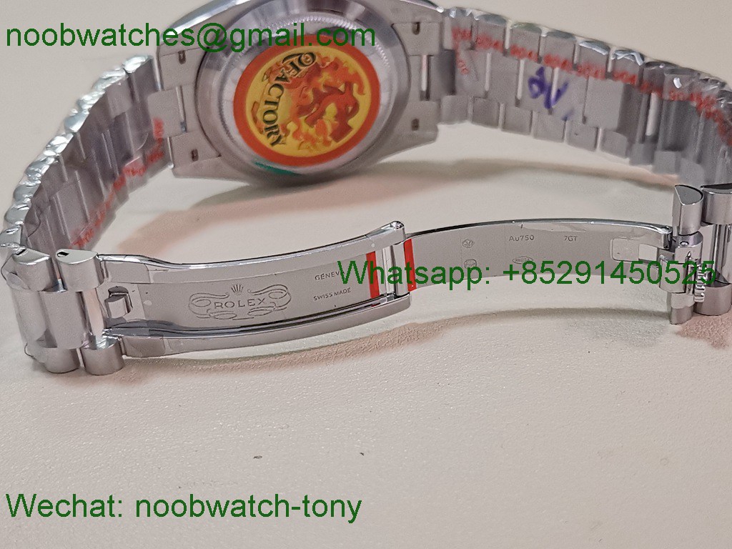 Replica Rolex DayDate 40mm QF 1:1 Best SuperClone Heavy Gain Weight Diamonds Dial President Bracelet V5