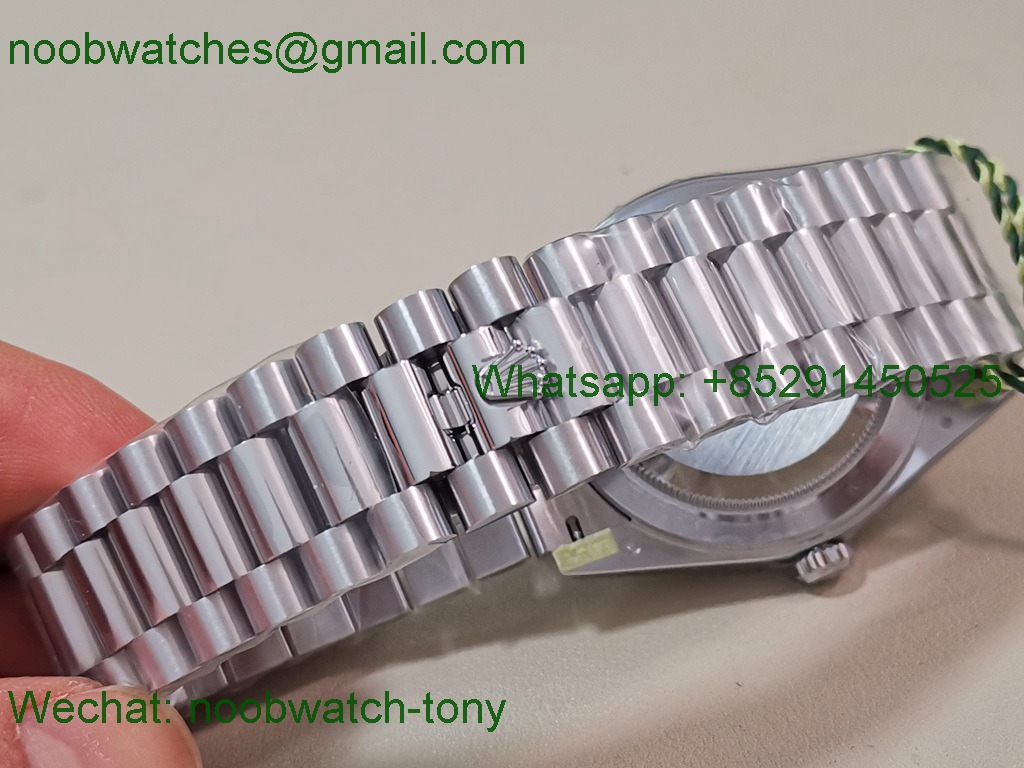 Replica Rolex DayDate 40mm QF 1:1 Best SuperClone Heavy Gain Weight Black Dial President A2836 V5