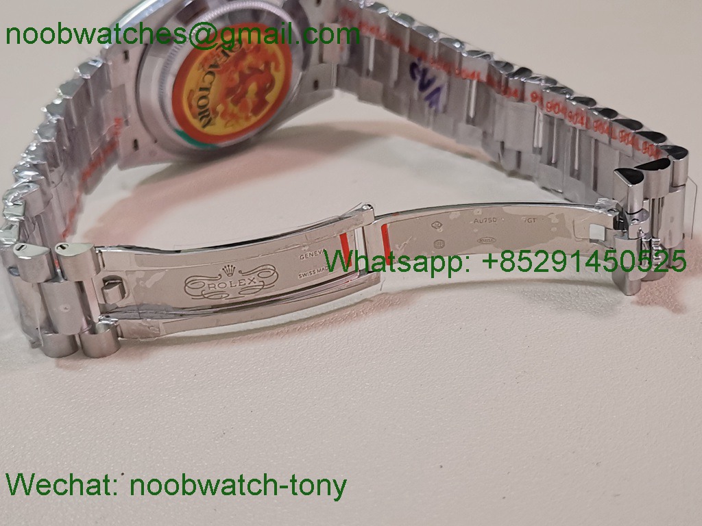 Replica Rolex DayDate 40mm QF 1:1 Best SuperClone Heavy Gain Weight Gray Dial President A2836 V5