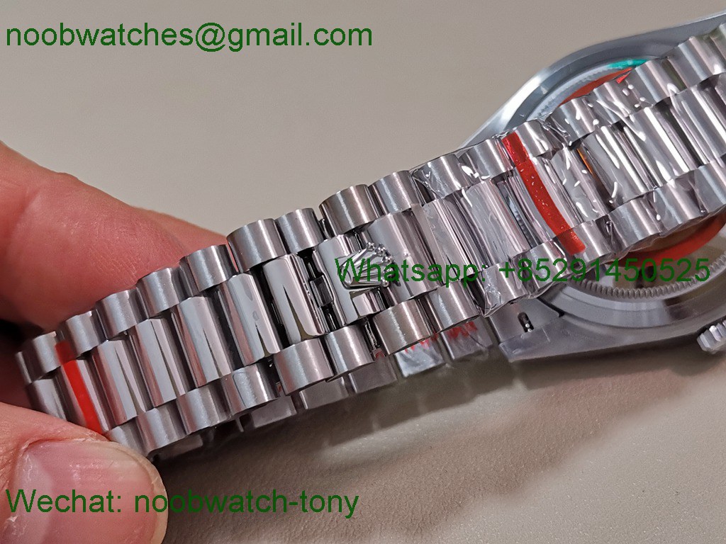 Replica Rolex DayDate 40mm QF 1:1 Best SuperClone Heavy Gain Weight Gray Dial President A2836 V5
