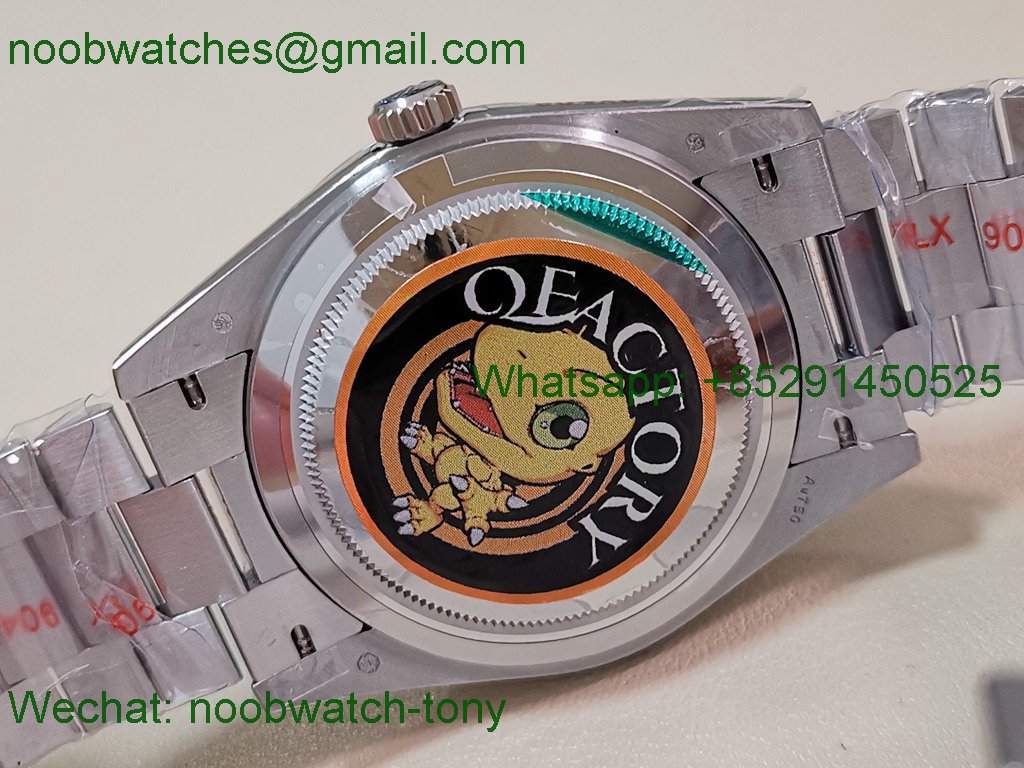 Replica Rolex DayDate 40mm QF 1:1 Best SuperClone Heavy Gain Weight Green Dial President A2836 V5