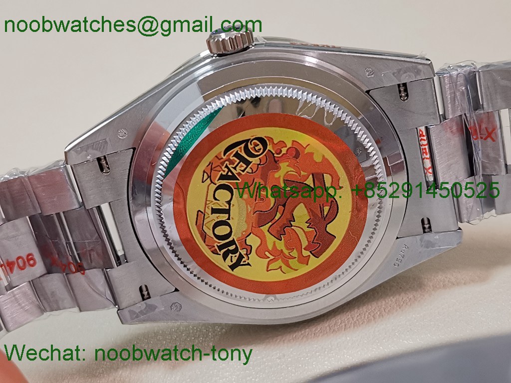 Replica Rolex DayDate 40mm QF 1:1 Best SuperClone Heavy Gain Weight Ice Blue Diamond Bezel President A2836 V5