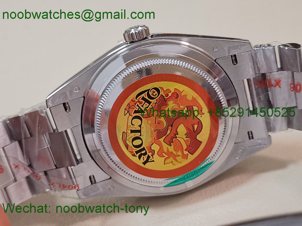 Replica Rolex DayDate 40mm QF Best SuperClone Mop Diamond Dial A2836 V6 Heavy Gain Weight