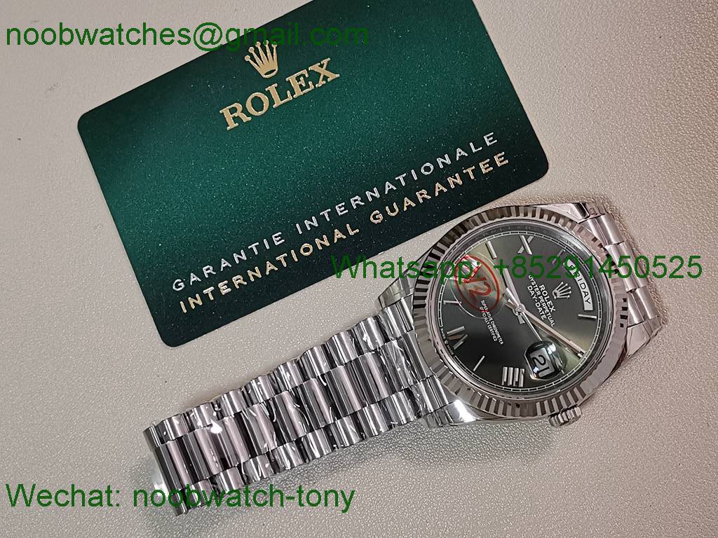 Replica Rolex DayDate 40mm 228239 VSF 1:1 Best SuperClone Green Roman Dial President Bracelet VS3255 V2