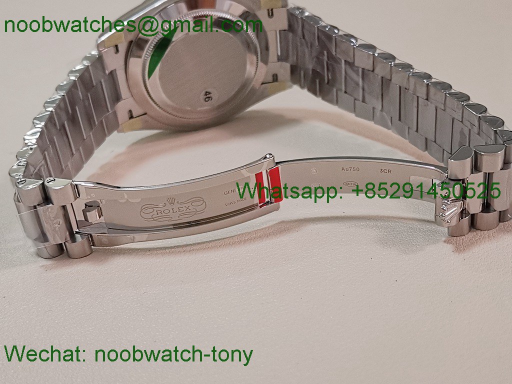 Replica Rolex DayDate 40mm 228239 VSF 1:1 Best SuperClone Green Roman Dial President Bracelet VS3255 V2