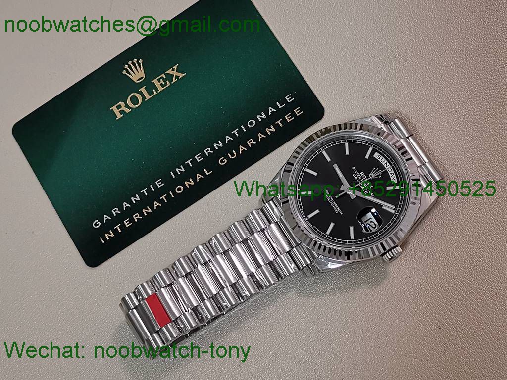 Replica Rolex DayDate 40mm 228239 VSF 1:1 Best SuperClone Black Dial President Bracelet VS3255 V2