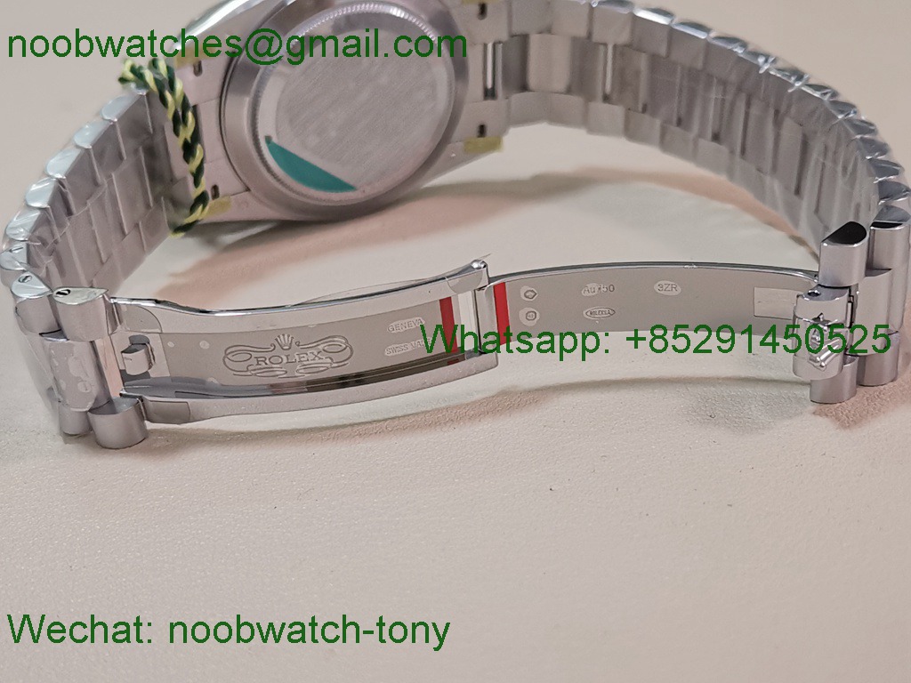 Replica Rolex DayDate 40mm CBDF 1:1 Best SuperClone Black Diamond Dial VR3255 Heavy Gain Weight 210g