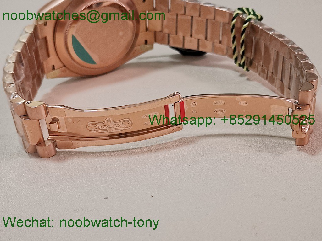 Replica Rolex DayDate 40mm Rose Gold CBDF 1:1 Best SuperClone Gray Dial VR3255 Heavy Gain Weight 210g 