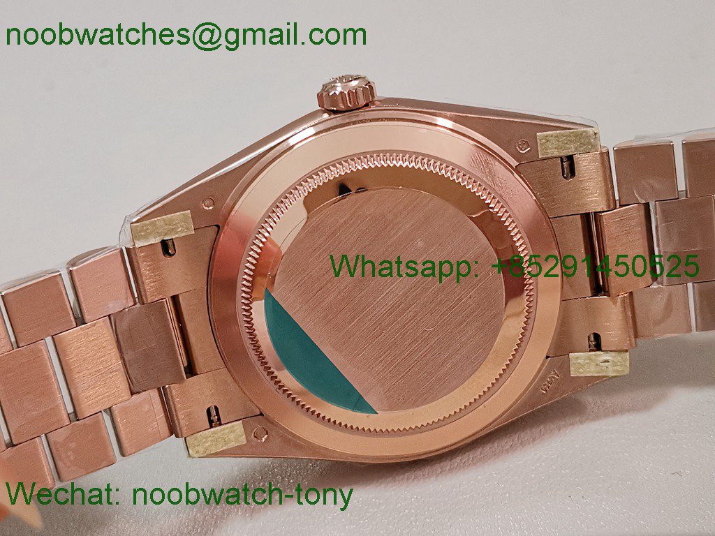 Replica Rolex DayDate 40mm Rose Gold CBDF 1:1 Best SuperClone Gray Dial VR3255 Heavy Gain Weight 210g 
