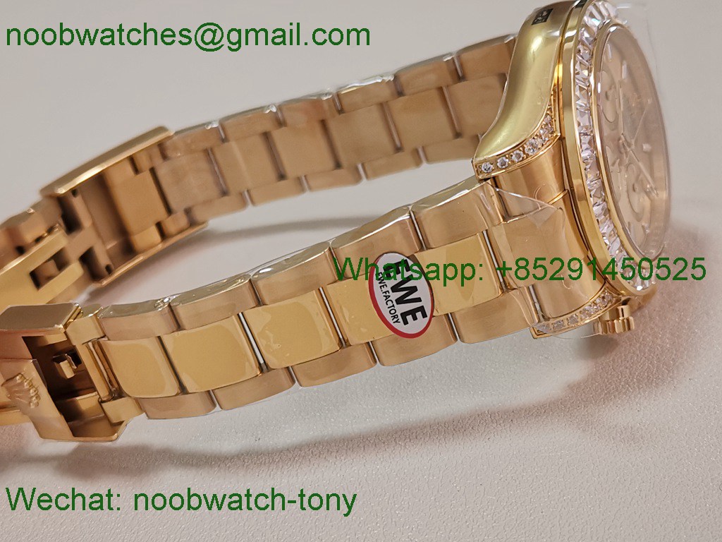 Replica Rolex Daytona 126598 Yellow Gold EWEF 1:1 Best Edition 904L Steel Diamond Bezel SH4131