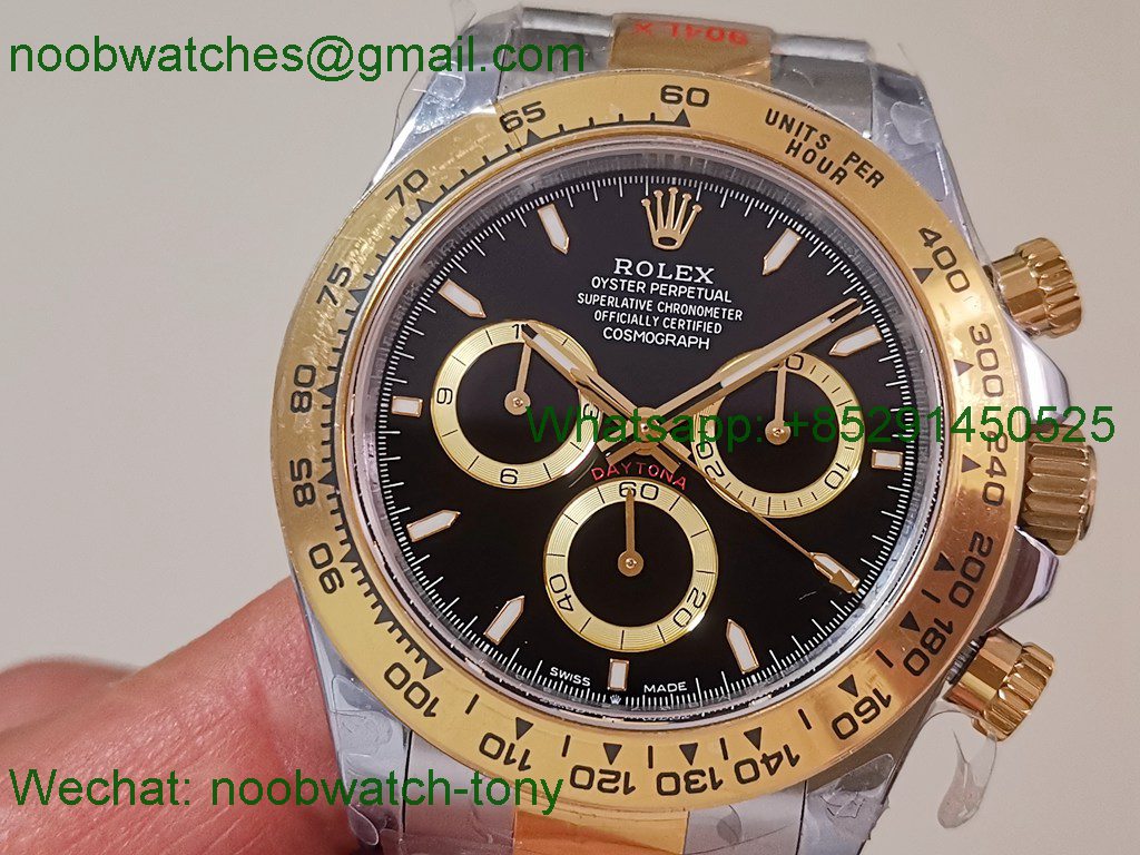 Replica Rolex Daytona 126503 SS Yellow Gold Black Dial QF V5 SH4131 Best SuperClone