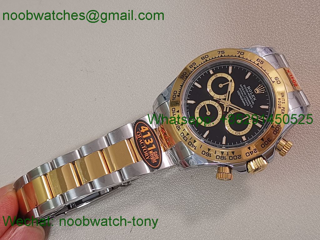 Replica Rolex Daytona 126503 SS Yellow Gold Black Dial QF V5 SH4131 Best SuperClone