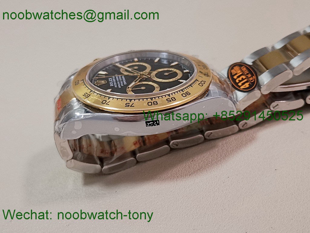 Replica Rolex Daytona 126503 SS Yellow Gold Black Dial QF V5 SH4131 Best SuperClone