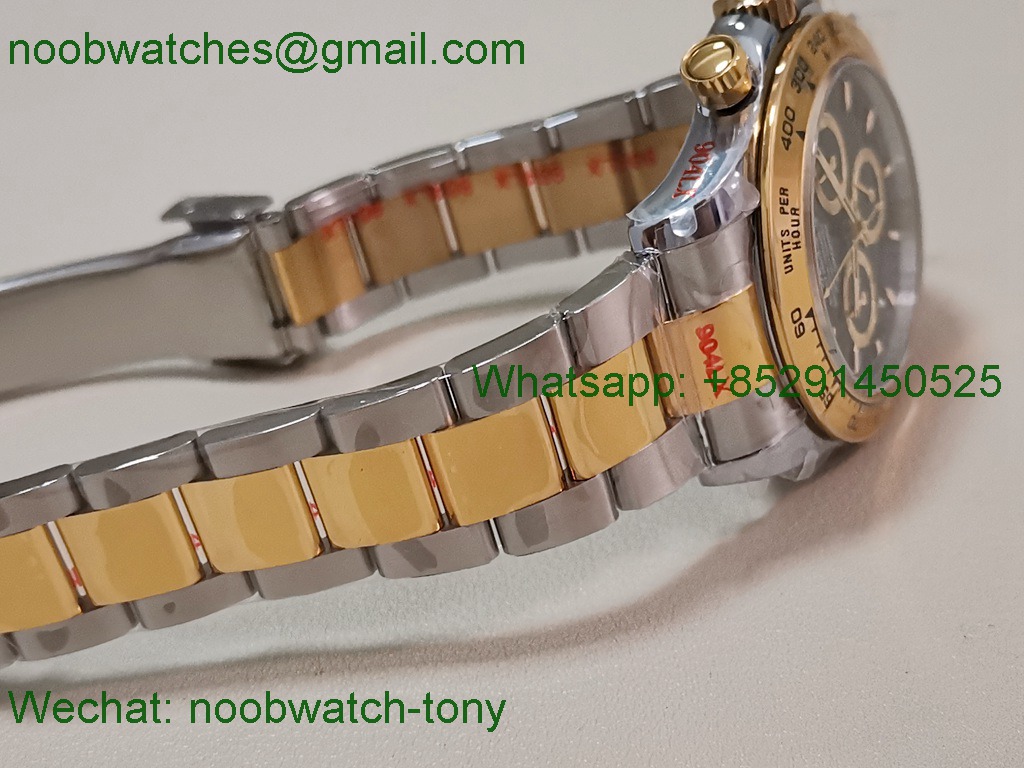 Replica Rolex Daytona 126503 SS Yellow Gold Black Dial QF V5 SH4131 Best SuperClone