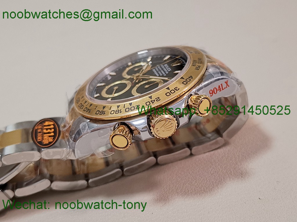 Replica Rolex Daytona 126503 SS Yellow Gold Black Dial QF V5 SH4131 Best SuperClone