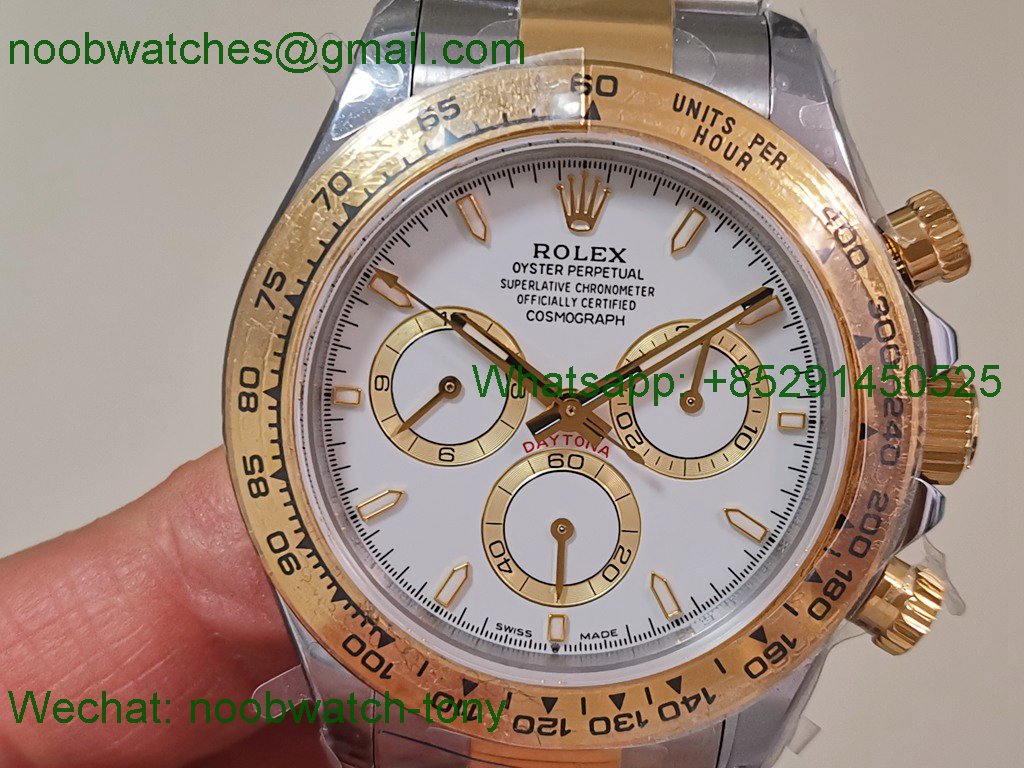 Replica Rolex Daytona 126503 SS Yellow Gold White Dial QF V5 SH4131 Best SuperClone