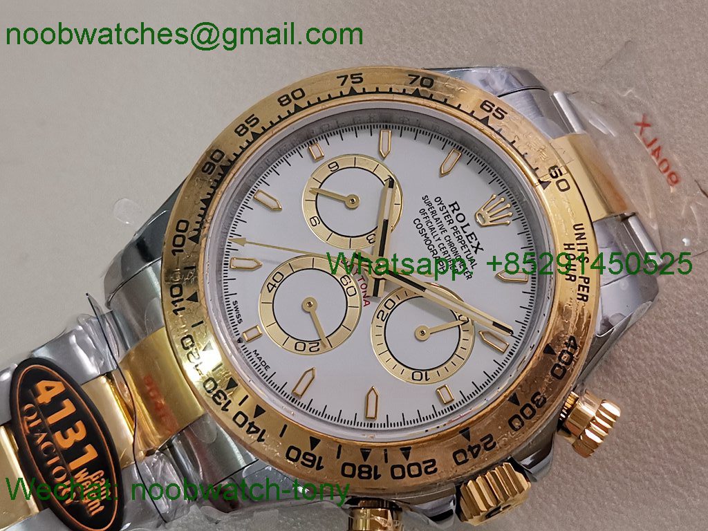 Replica Rolex Daytona 126503 SS Yellow Gold White Dial QF V5 SH4131 Best SuperClone
