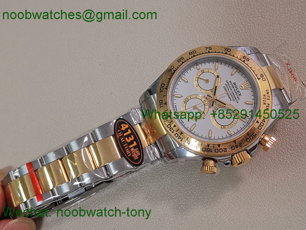 Replica Rolex Daytona 126503 SS Yellow Gold White Dial QF V5 SH4131 Best SuperClone