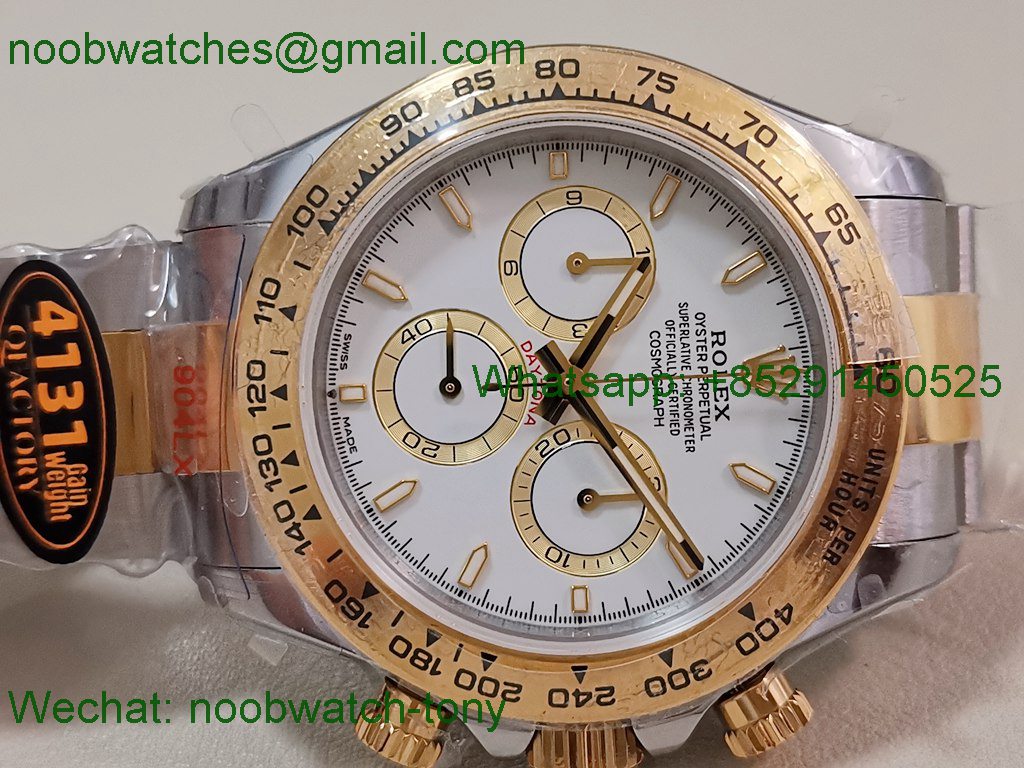Replica Rolex Daytona 126503 SS Yellow Gold White Dial QF V5 SH4131 Best SuperClone