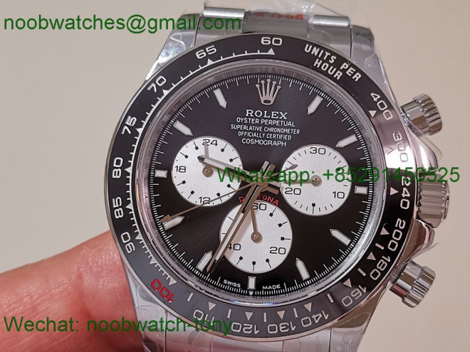 Replica Rolex Daytona 126529 Lemans Black White Dial 904L QF V5 SH4132 Best SuperCLone