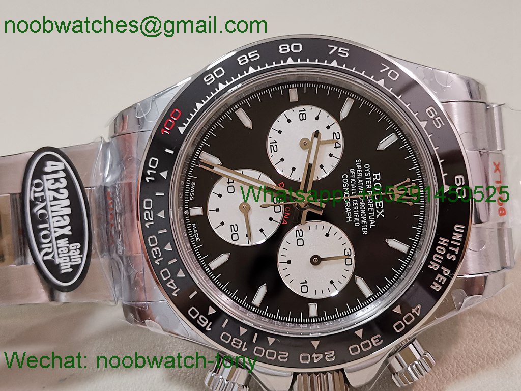 Replica Rolex Daytona 126529 Lemans Black White Dial 904L QF V5 SH4132 Best SuperCLone