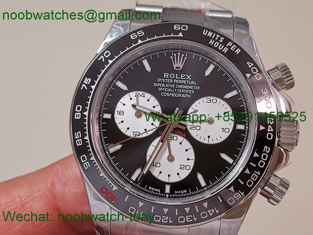 Replica Rolex Daytona 126529 Lemans Black White Dial 904L QF V6 SH4132 Best SuperCLone Heavy Gain Weight