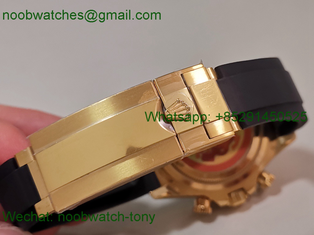 Replica Rolex Daytona 116518 Yellow Gold Paul Newman Black Dial QF V11 SH4130 Best SuperClone Heavy Gain Weight