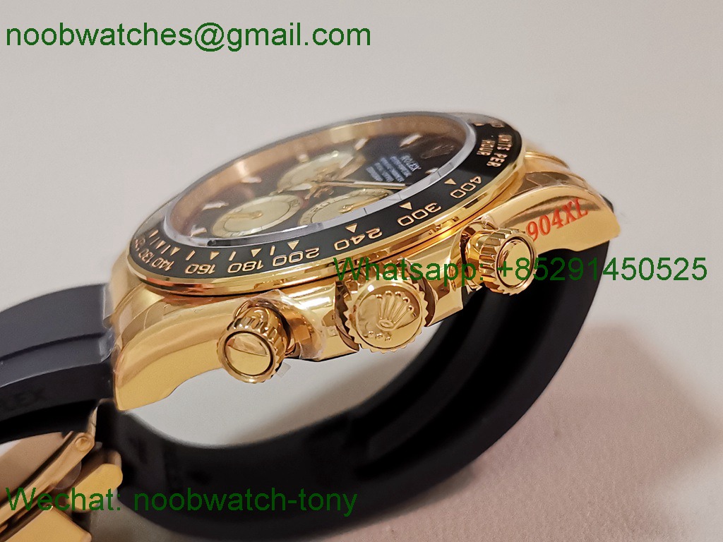 Replica Rolex Daytona 116518 Yellow Gold Paul Newman Black Dial QF V11 SH4130 Best SuperClone Heavy Gain Weight