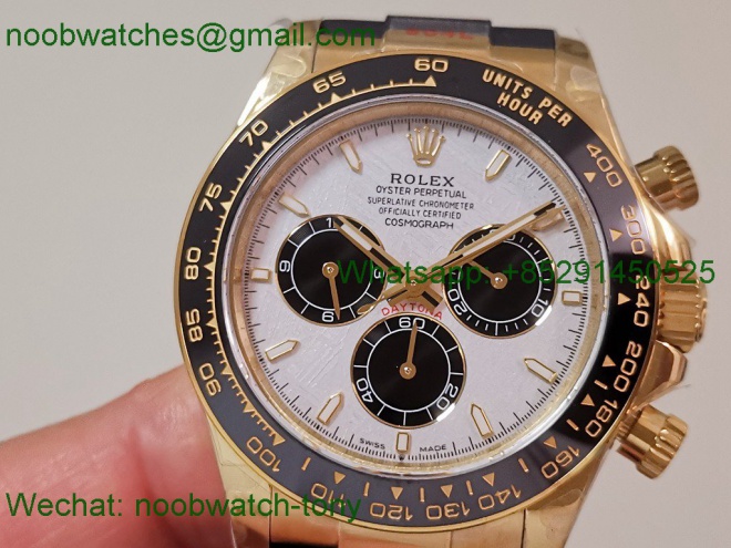 Replica Rolex Daytona 126518 Yellow Gold Gain Weight Heavy V11 QF 1:1 Best SuperClone Meteorite Dial SH4131