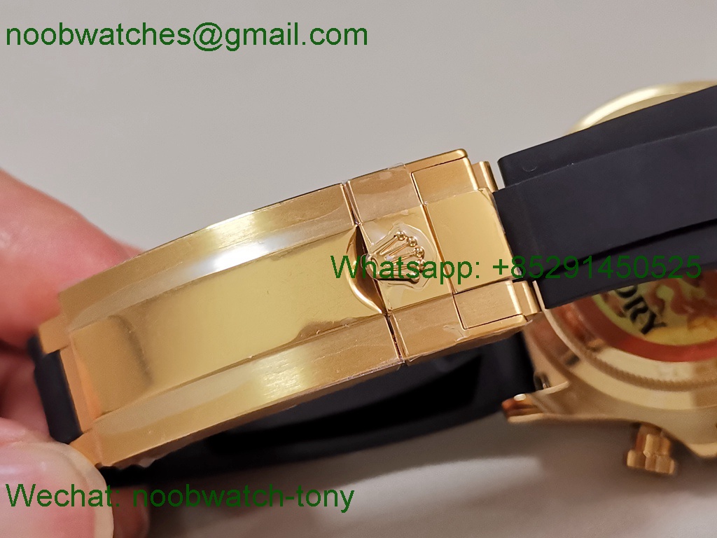 Replica Rolex Daytona 126518 Yellow Gold Gain Weight Heavy V11 QF 1:1 Best SuperClone Meteorite Dial SH4131