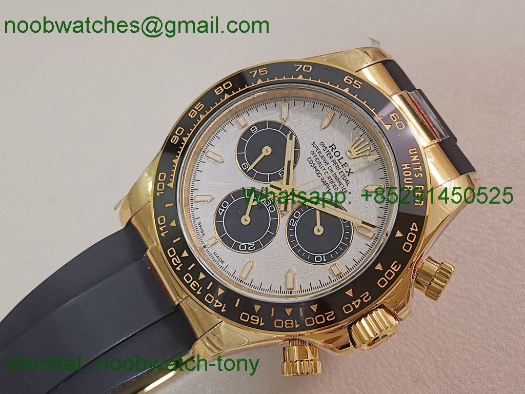 Replica Rolex Daytona 126518 Yellow Gold Gain Weight Heavy V11 QF 1:1 Best SuperClone Meteorite Dial SH4131