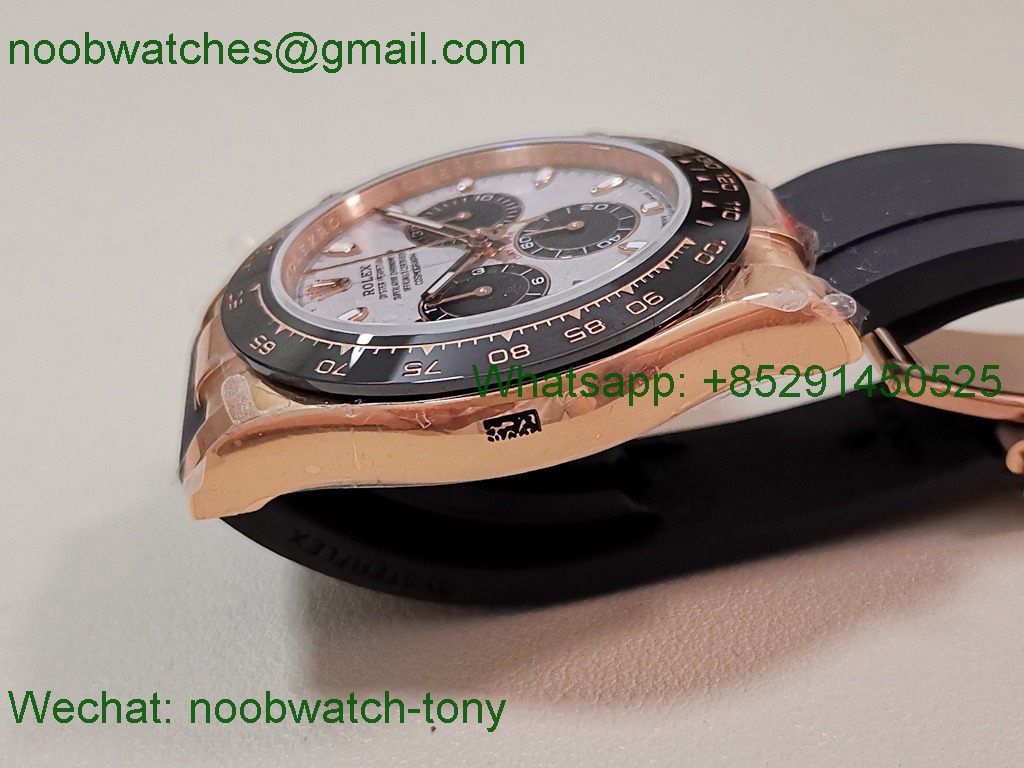 Replica Rolex Daytona 126518 Rose Gold Gain Weight Heavy V11 QF 1:1 Best SuperClone Meteorite Dial SH4131
