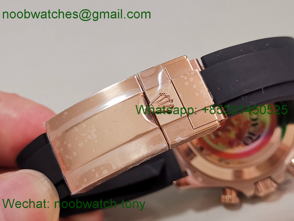 Replica Rolex Daytona 126518 Rose Gold Gain Weight Heavy V11 QF 1:1 Best SuperClone Meteorite Dial SH4131