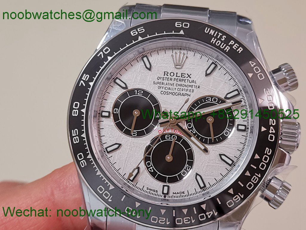 Replica Rolex Daytona 126518 White Gold Gain Weight Heavy V11 QF 1:1 Best SuperClone Meteorite Dial SH4131