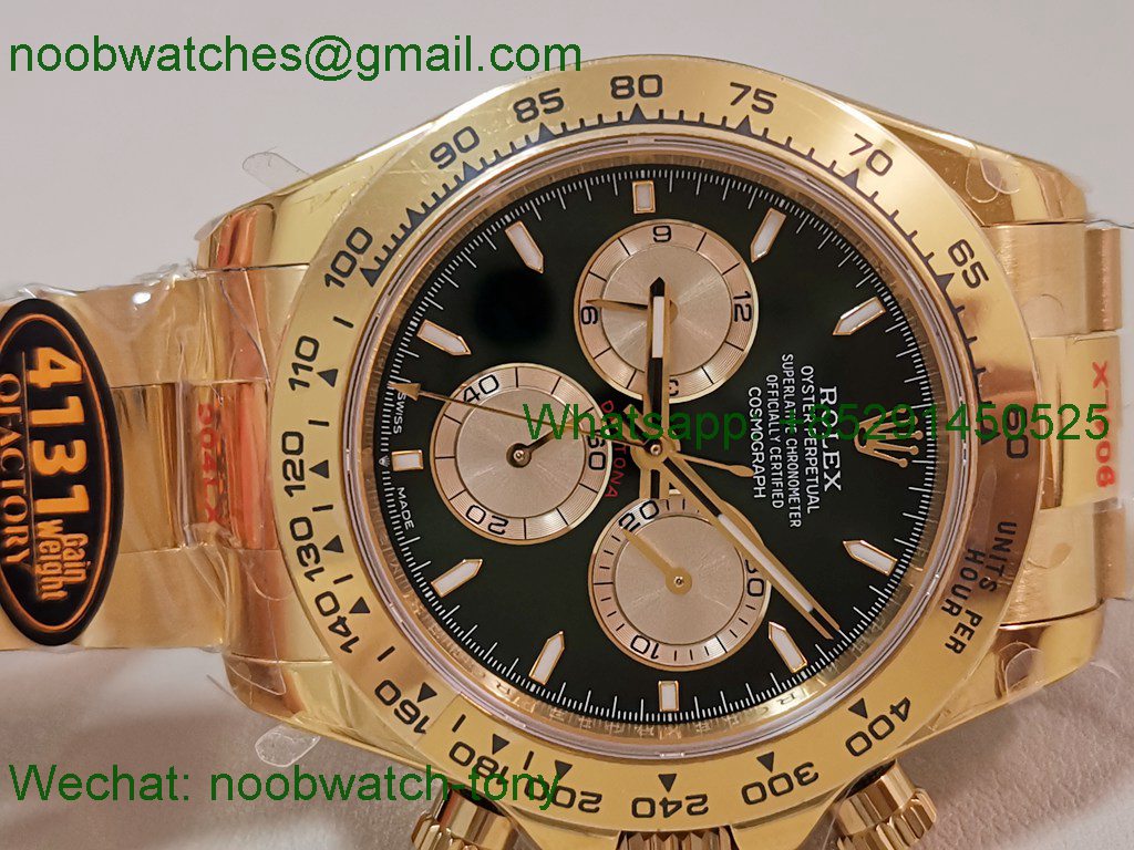 Replica Rolex Daytona 126508 Heavy Gain Weight V6 QF 1:1 Best SuperCLone Green Dial SH4131