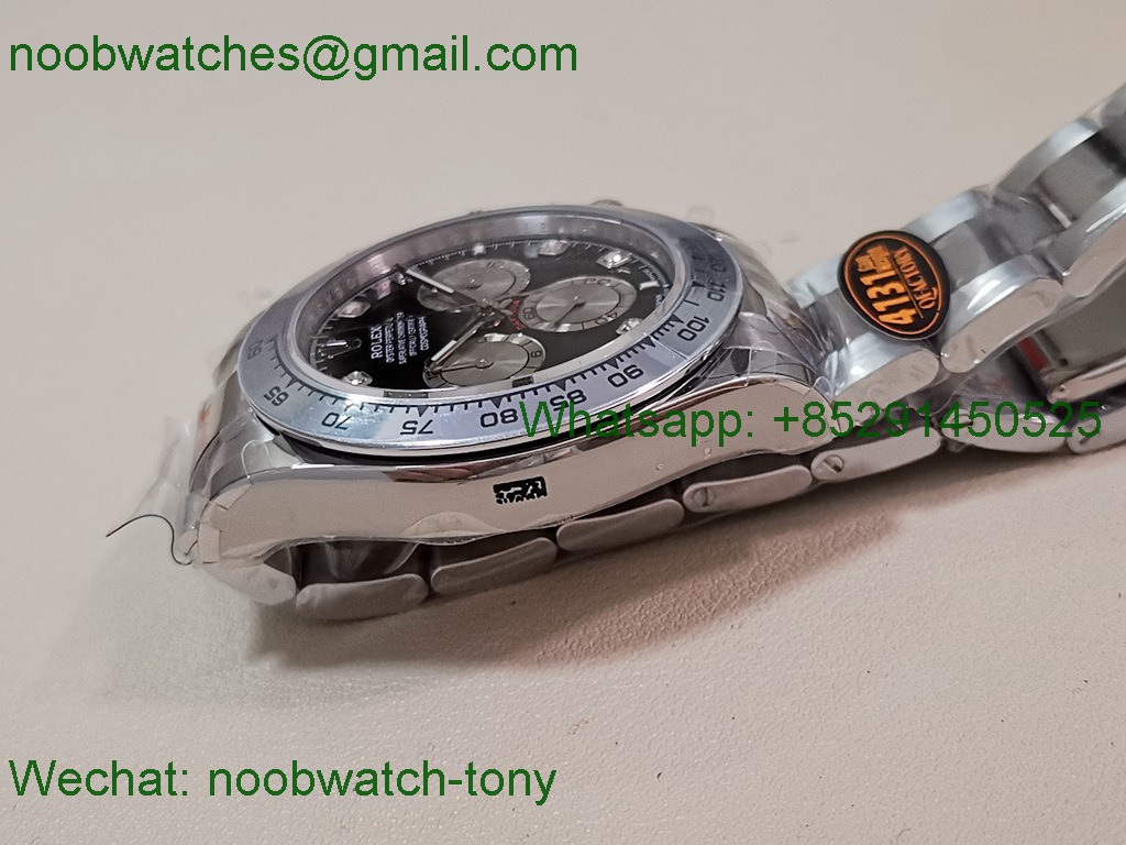 Replica Rolex Daytona 126509 904L White Gold Black Diamond Dial QF V5 SH4131 Best SuperClone