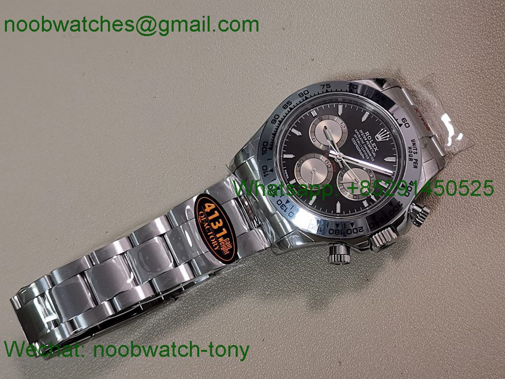 Replica Rolex Daytona 126509 904L White Gold Black Dial QF V6 SH4131 Heavy Gain Weight Best SuperCLone