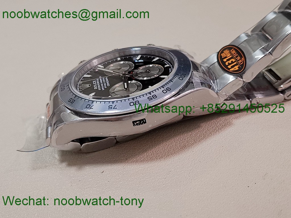Replica Rolex Daytona 126509 904L White Gold Black Dial QF V6 SH4131 Heavy Gain Weight Best SuperCLone